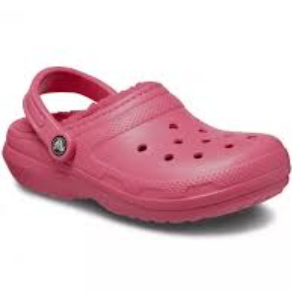 Crocs‎ Women's Pink Classic Lined Adjustable Slip-On Casual Clogs Size 10